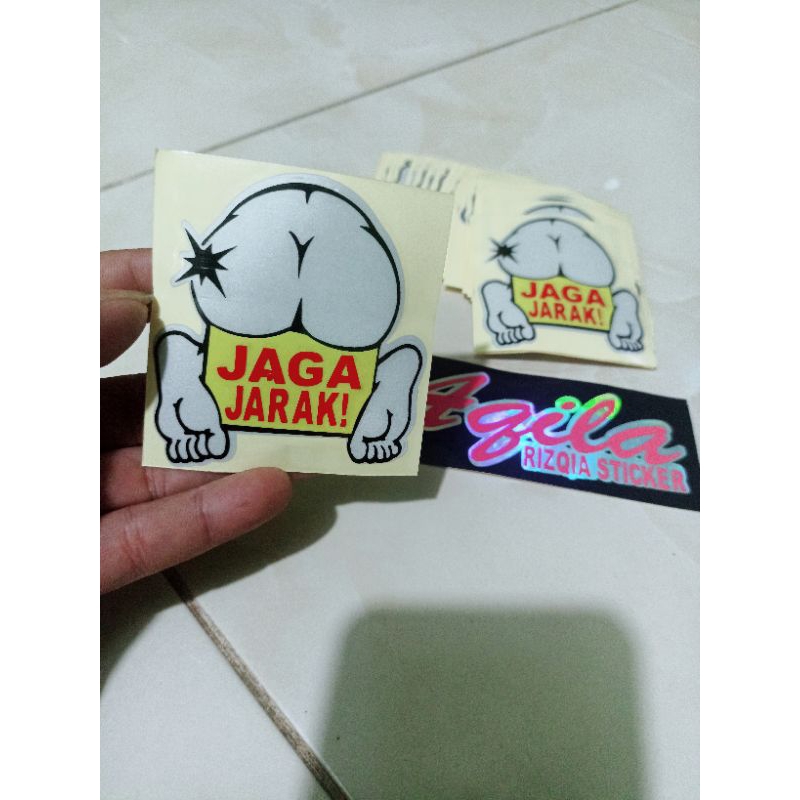 

stiker jaga jarak sticker cutting