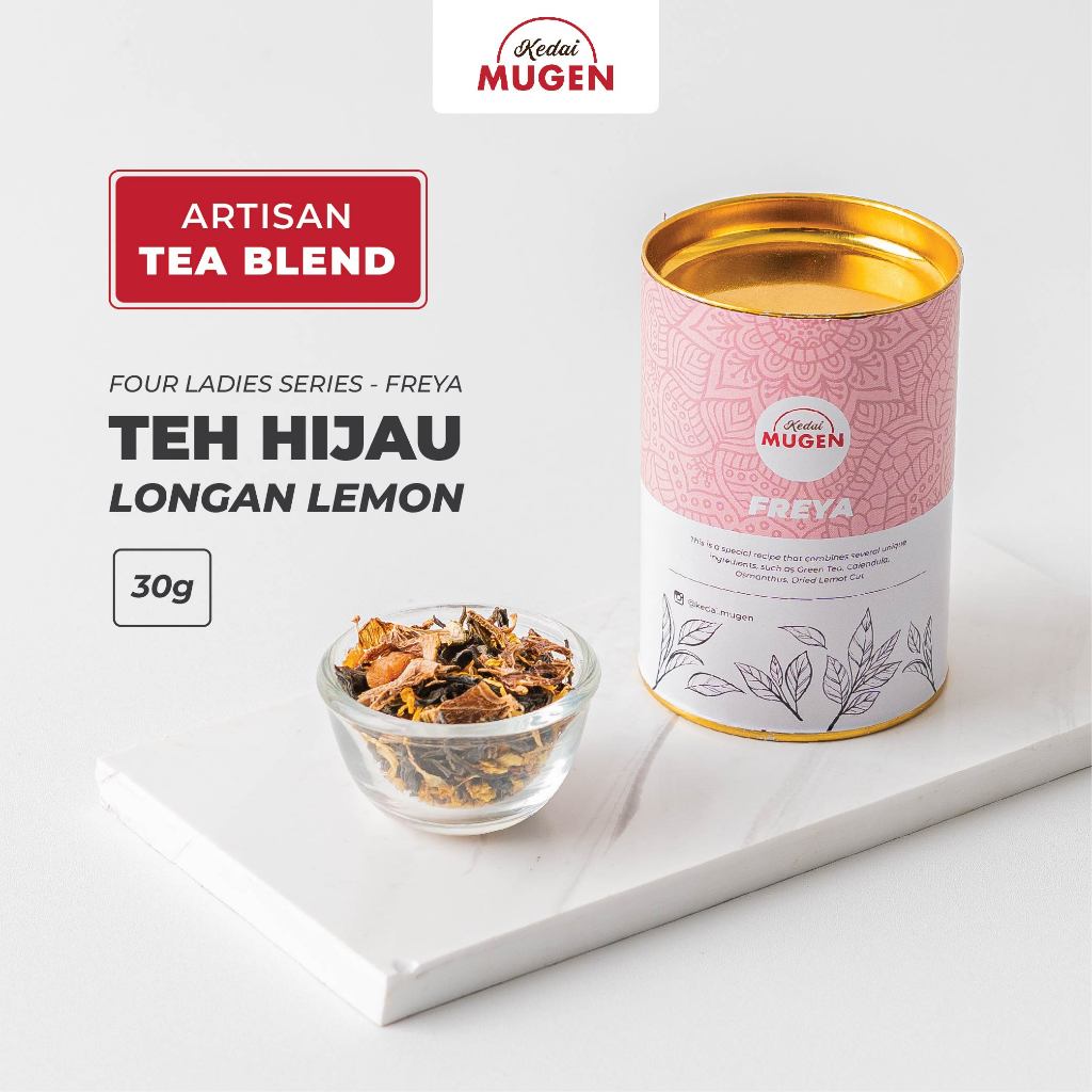 

Kedai Mugen | Artisan Tea Blend - Four Ladies Series | Freya - Teh Hijau Longan Lemon 30g