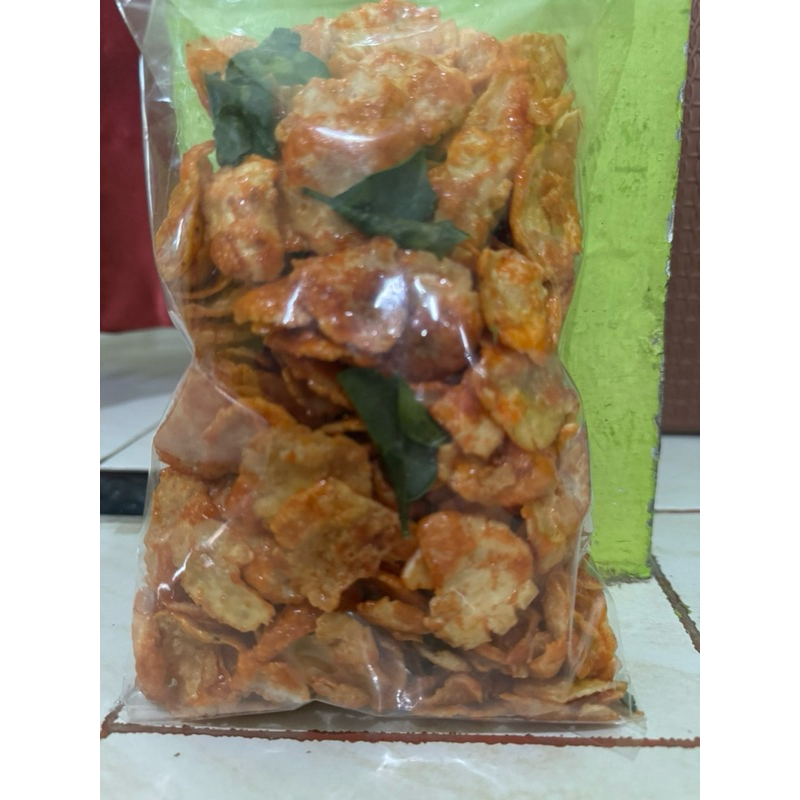 

Emping Pedas Manis Daun Jeruk 1kg/emping renyah gurih/snack kiloan murah