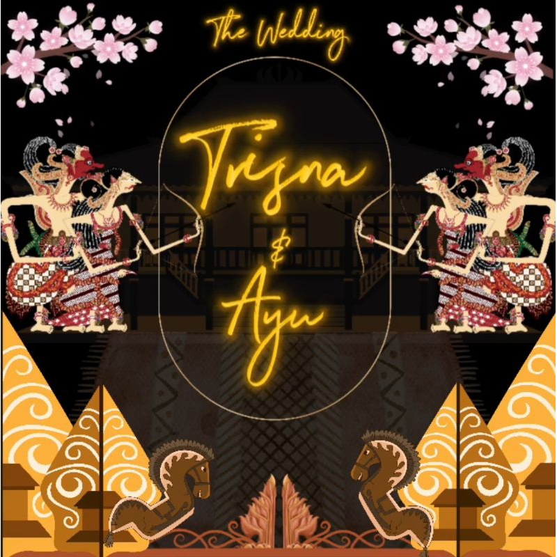 Undangan Pernikahan Adat Jawa Wayang Gamelan