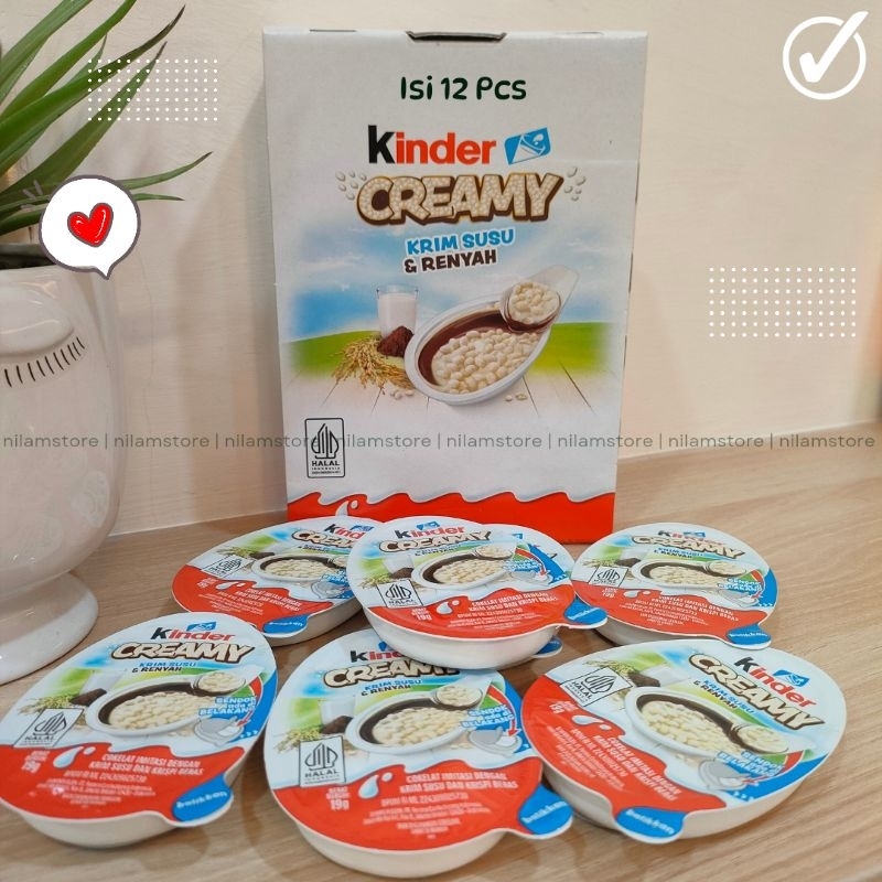 

Kinder Creamy 1 Box isi 12 Exp 7 Januari 2025