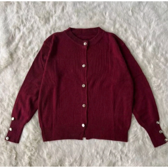 MALIKIN Cardigan - Cardigan Rajut - Cardigan Rajut Wanita - Kancing