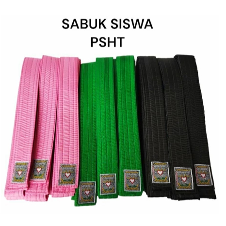 Sabuk Siswa psht / sabuk psht siswa / sabuk siswa polos hitam jambon hijau putih Bet bordir / sabuk 