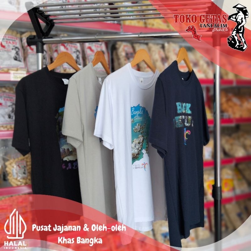 MH DESIGN KAOS SOUVENIR BANGKA BELITUNG WHITE/GREY/BLACK/NAVY