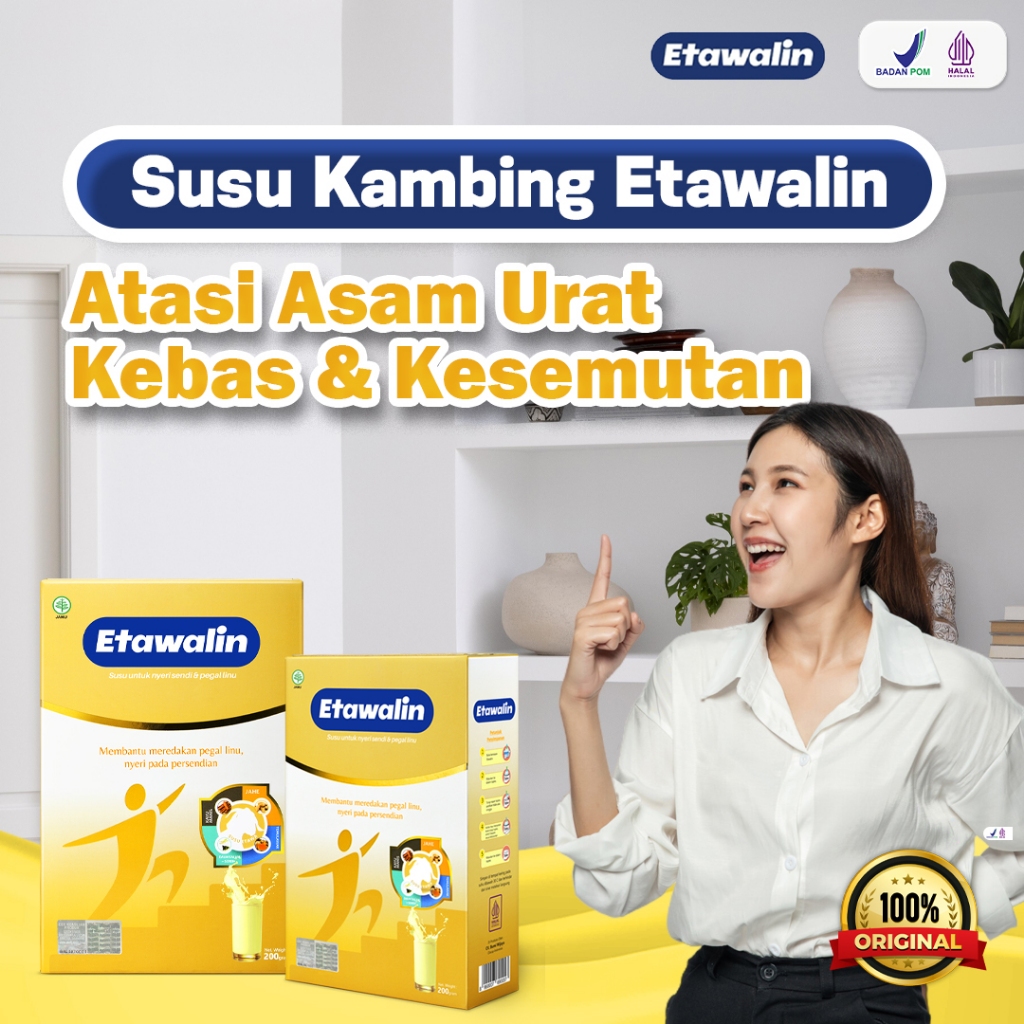 

Susu Kambing Etawalin - Atasi Nyeri Sendi Tingkatkan Kepadatan & Kesehatan Tulang Sendi - Anti Asam Urat - Rematik