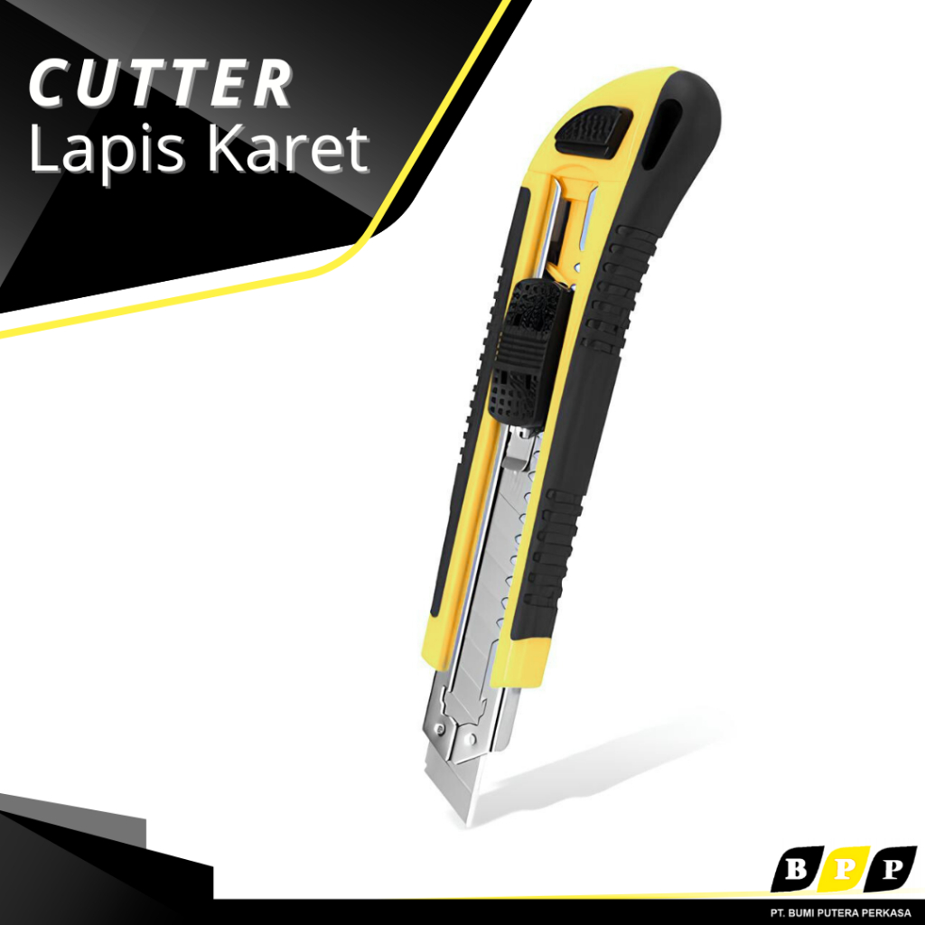 

Pisau Cutter Besar Lapis Karet Premium Otomatis | Cutter Besar Karet | Refil CUTTER isi 10pcs