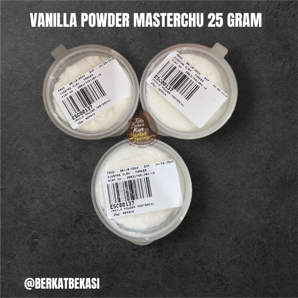 

VANILLA POWDER MASTERCHU 25 GR REPACK / BHAKING POWDER / VANILLA 25 GRAM