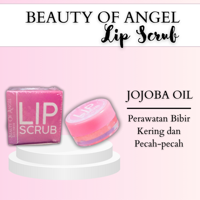 Lip Scrub BEAUTY OF ANGEL Scrub Bibir Hitam Melembabkan Bibir Kering Dan Pecah-pecah BPOM