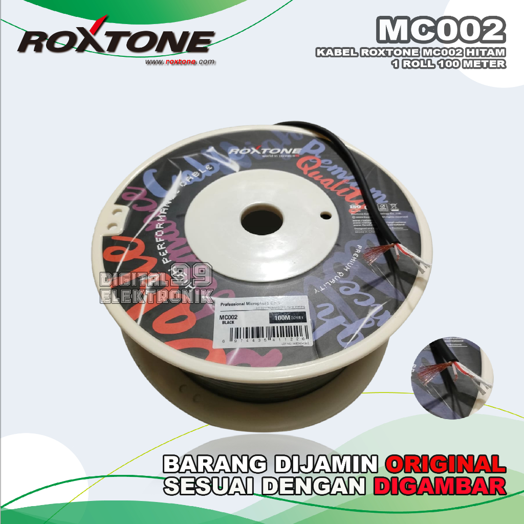 Kabel Mic Microphone ROXTONE MC002 | MC-002 1 Roll Original