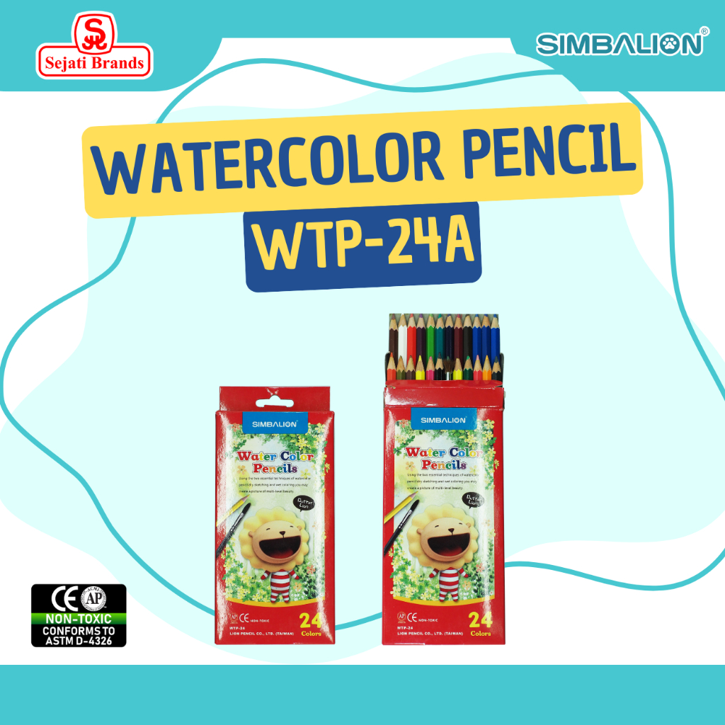 Simbalion Water Color Pencil 24 Color - Pensil Warna WTP 24A