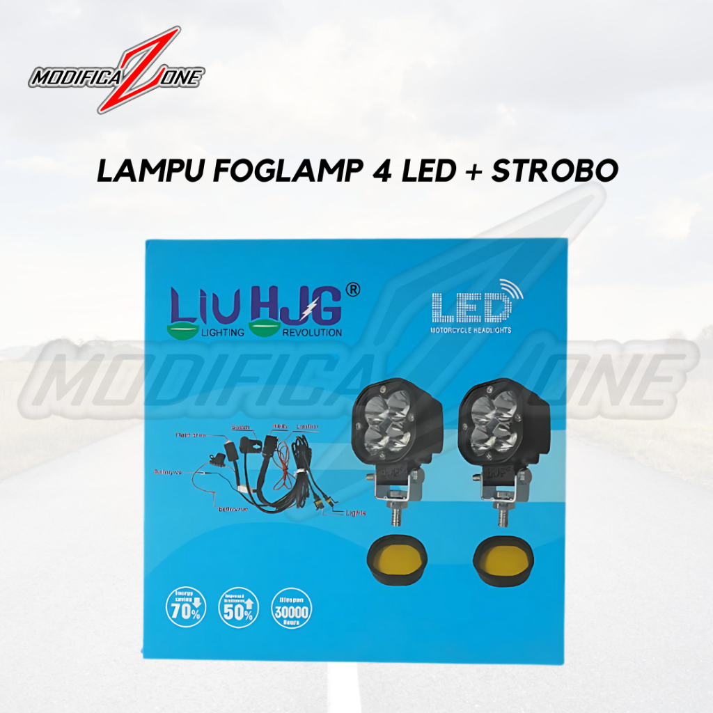 LAMPU TEMBAK 4 LED L4Z 60WATT CREE SPOTLIGHT 4 MATA LED MB4 HJG