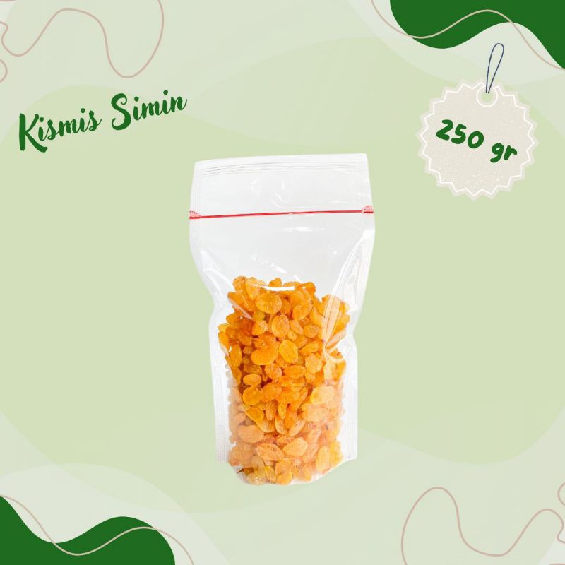 

KISMIS SIMIN KUNING MANIS 250 GR