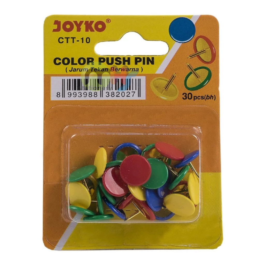 

Thumb Tacks Pines Paku Payung Joyko CTT-10 / 1 Card 30 Pcs