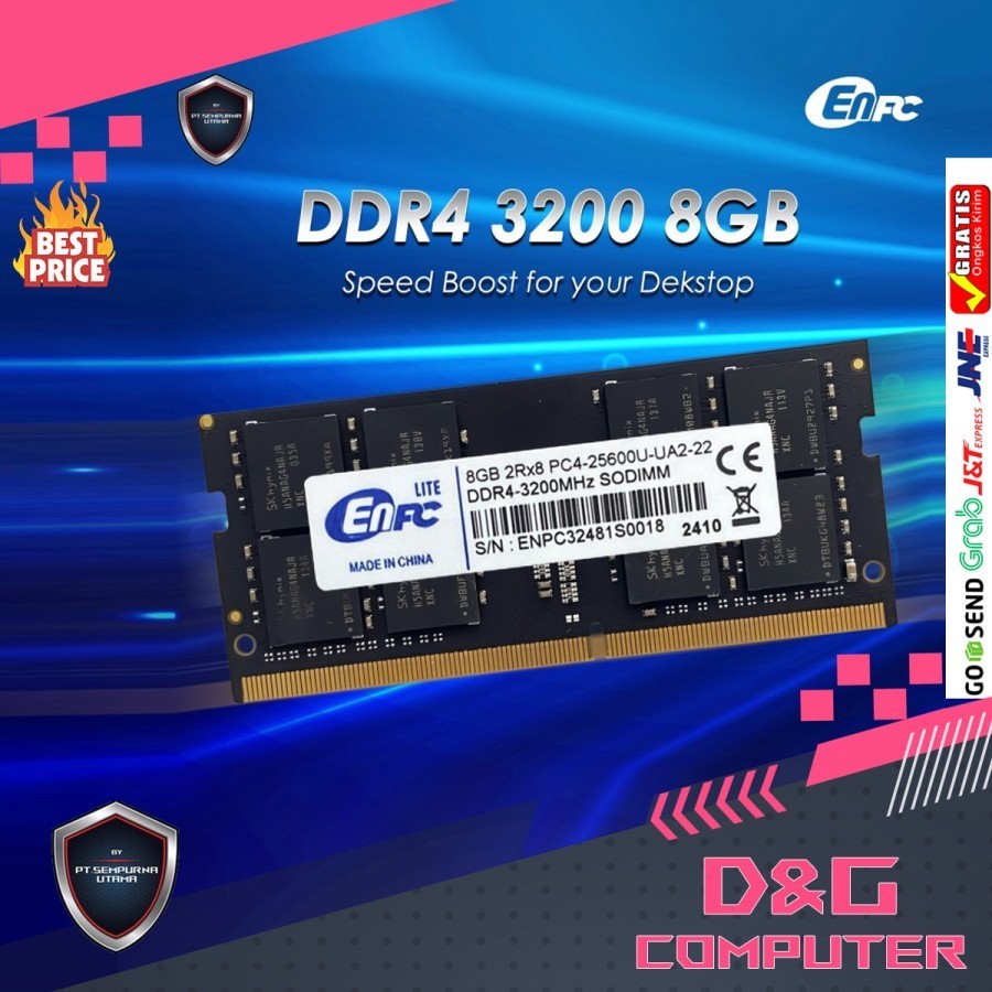 ENPC Memory So Dimm DDR4 3200Mhz  RAM For Laptop