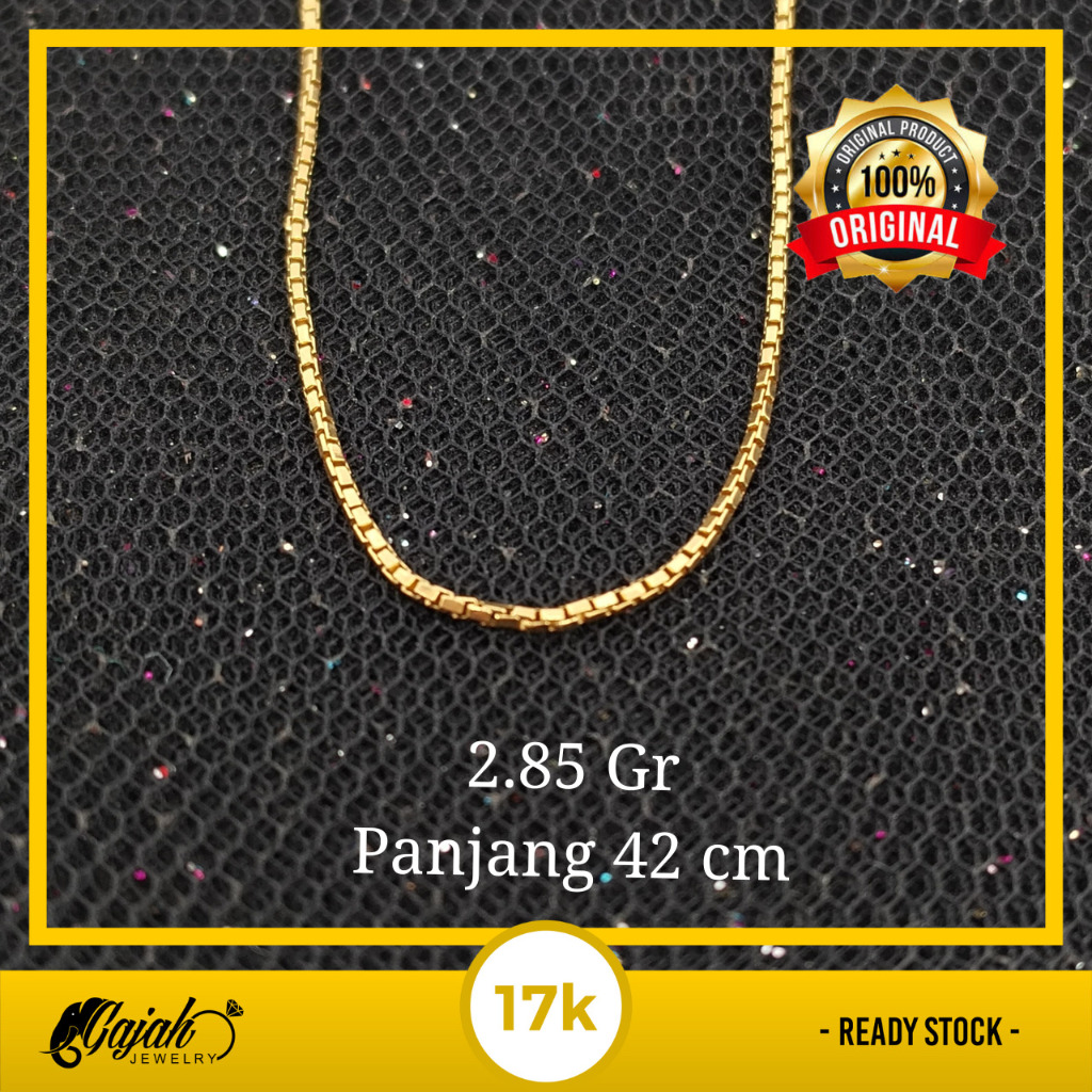 Kalung Emas 17 K - Toko Emas Gajah Online - kuning 2.85 gr - 2847