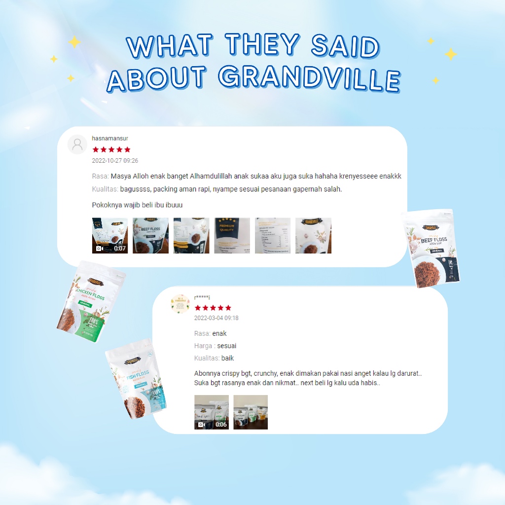 

QH Grandville Abon Sapi Crunchy Single Pack - 100 Gr