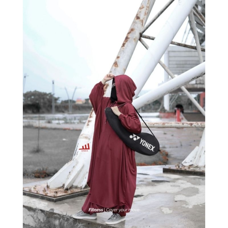 set fitness syar'i baju muslimah olahraga