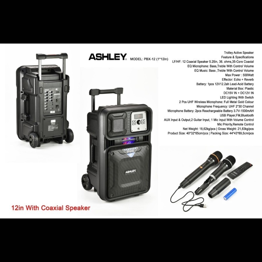 speaker portable Ashley pbx 12 speker wireless portable ashley pbx 12 mic wireless recharge