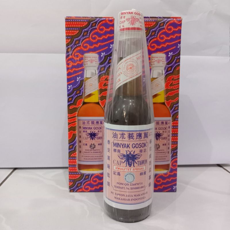 Minyak Gosok TAWON Tutup PUTIH Ori Makassar 330ml termasuk extra bubblewrap