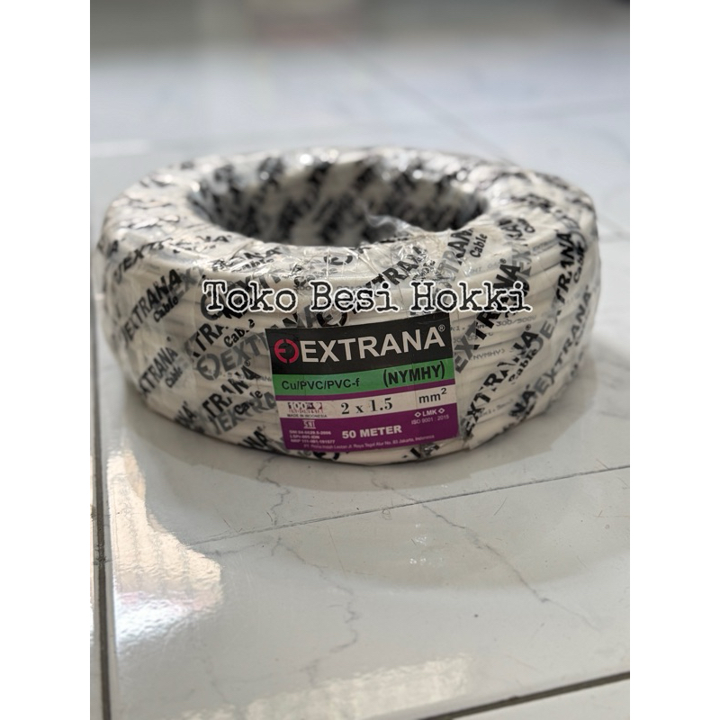 Kabel Extrana Nymhy 2 x 1.5 / Kabel Listrik Extrana Serabut ( 1 Meter )