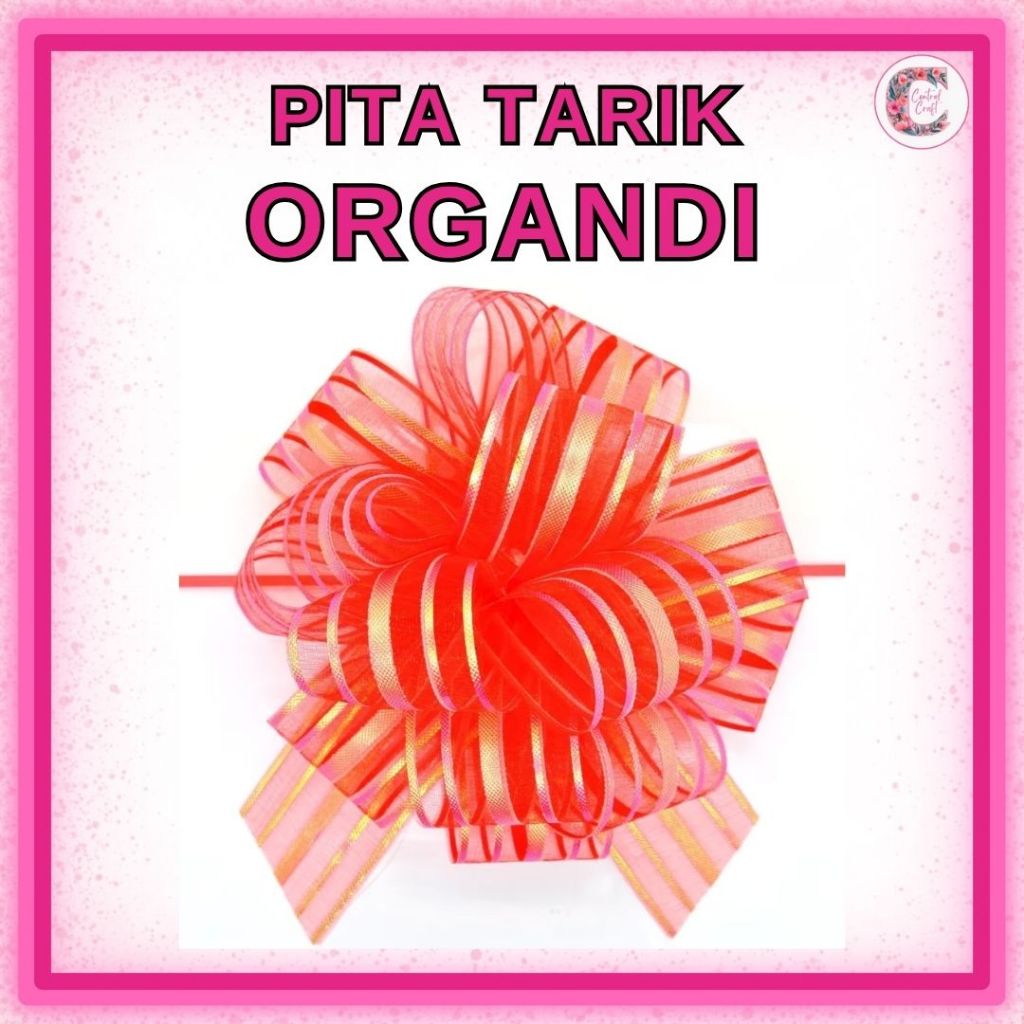 

Pita Tarik SALJU Organdi Kaca Serut Kain Metalik