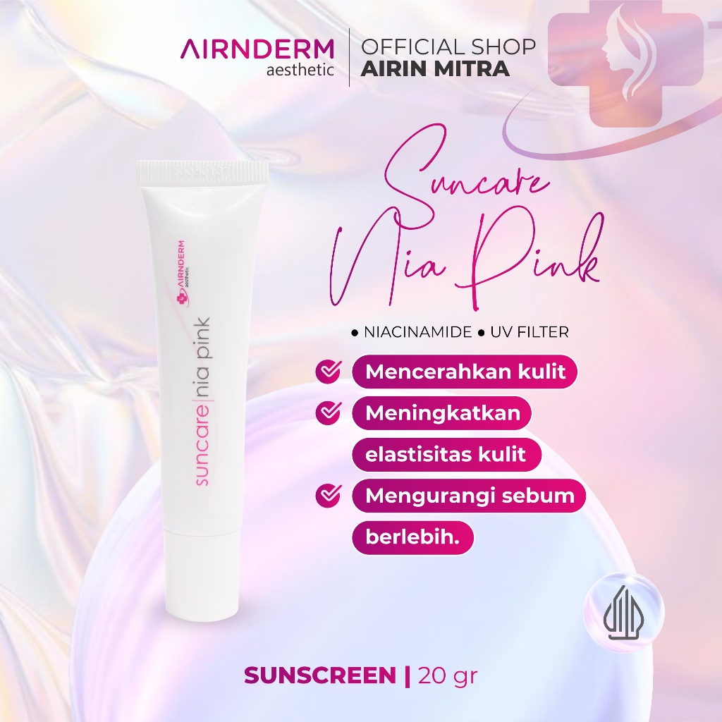 Suncare Nia Pink UV Filter Airin Beauty, Sun Care Nia Pink Airin, Skincare Airin Beauty Airnderm Ama