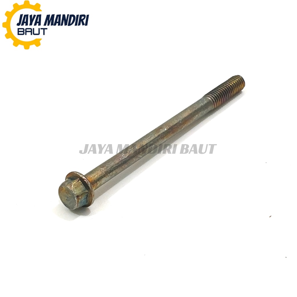 Baut Blok CVT M6 X 80 Kunci 8 Ulir 10 Flange Bolt 6X80 Hijau Panjang 80mm