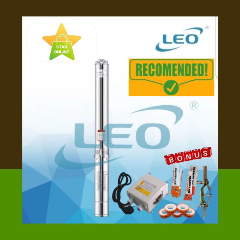 Pompa satelit 3" LEO Eropa 1.5Hp 3XRM3/31-1.1 220v submersibel setara york sibel venezia Deep well p