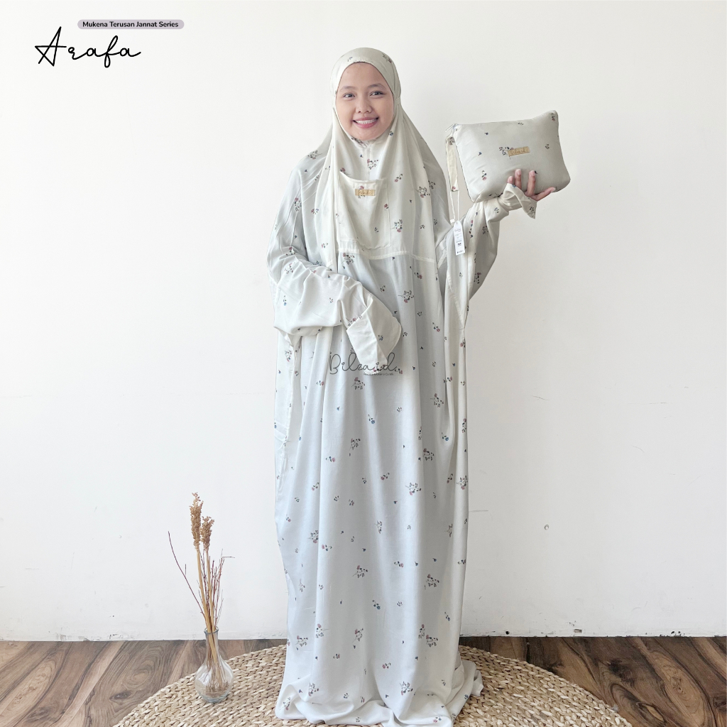 Mukena Dewasa Terusan Motif Jannat Series By Bilza.id Bahan Rayon Viscose Adem Nyaman