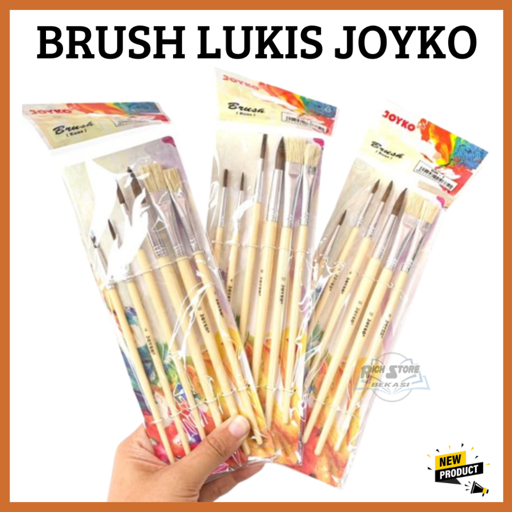 

KUAS LUKIS BR-1 SATU SET ISI 6 PCS MERK JOYKO