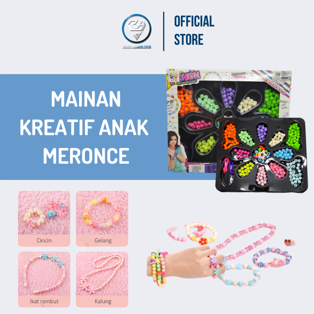 Mainan Edukasi Kreatifitas Anak Meronce Pernak Pernik Merakit Gelang Kalung - DIY Jewelry Fashion