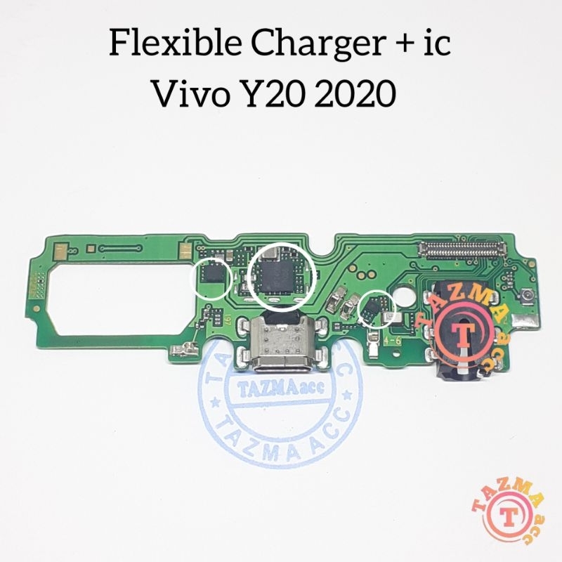 VIVO Y20 2020 Ori Flexible Charger + ic Flexibel Konektor Cas Charger VIVO Y20 2020