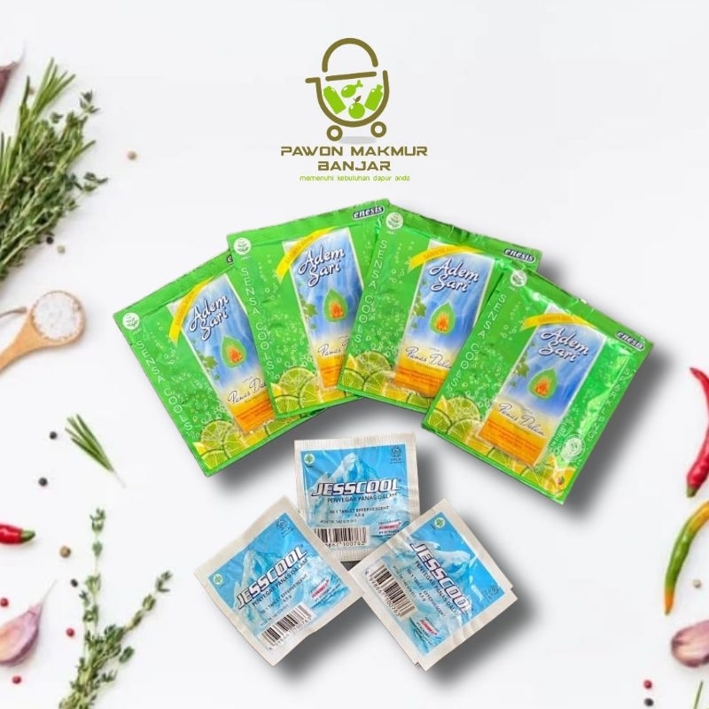 

MINUMAN SERBUK UNTUK PANAS DALAM KEMASAN SACHET ADEM SARI 7 GR / JESSCOOL 4.5 GR