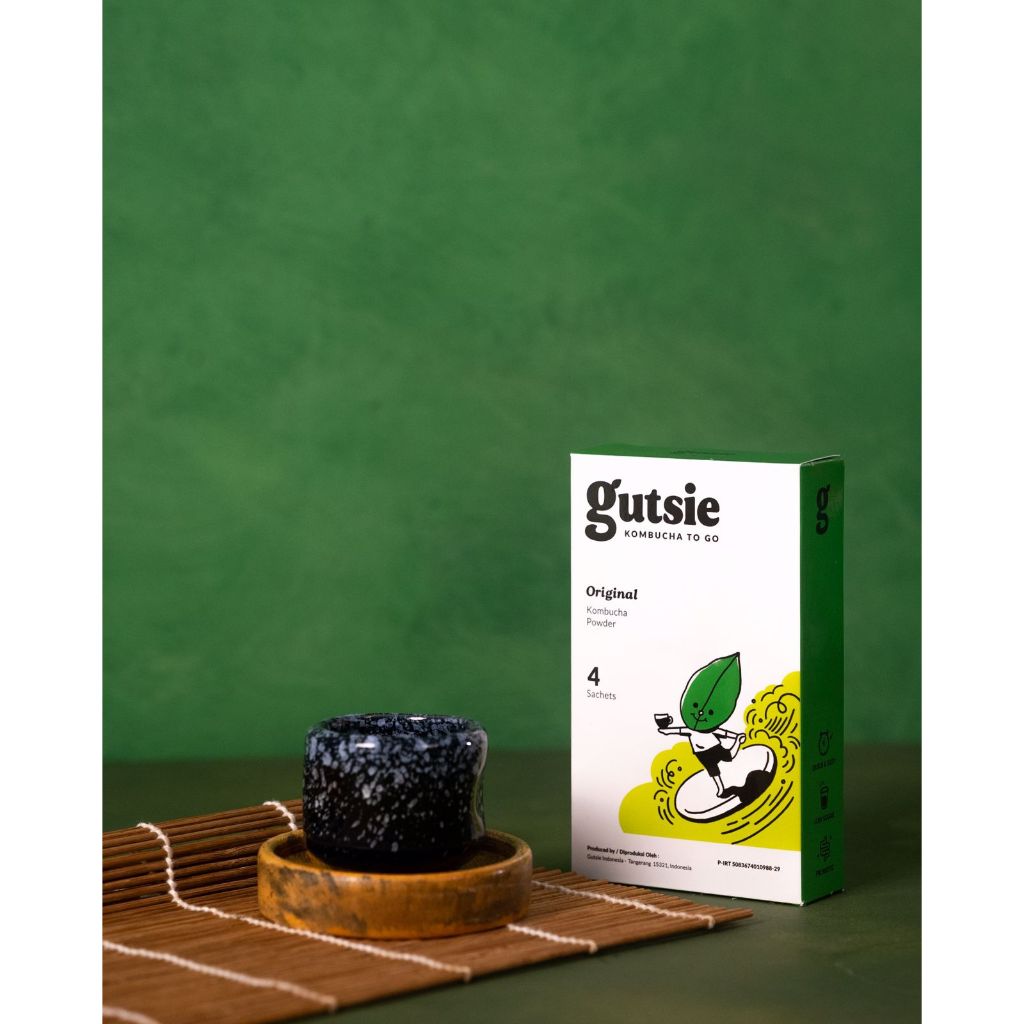 

Gutsie Kombucha - Rasa Original Minuman Bubuk Teh Kombucha Asli Rendah Gula
