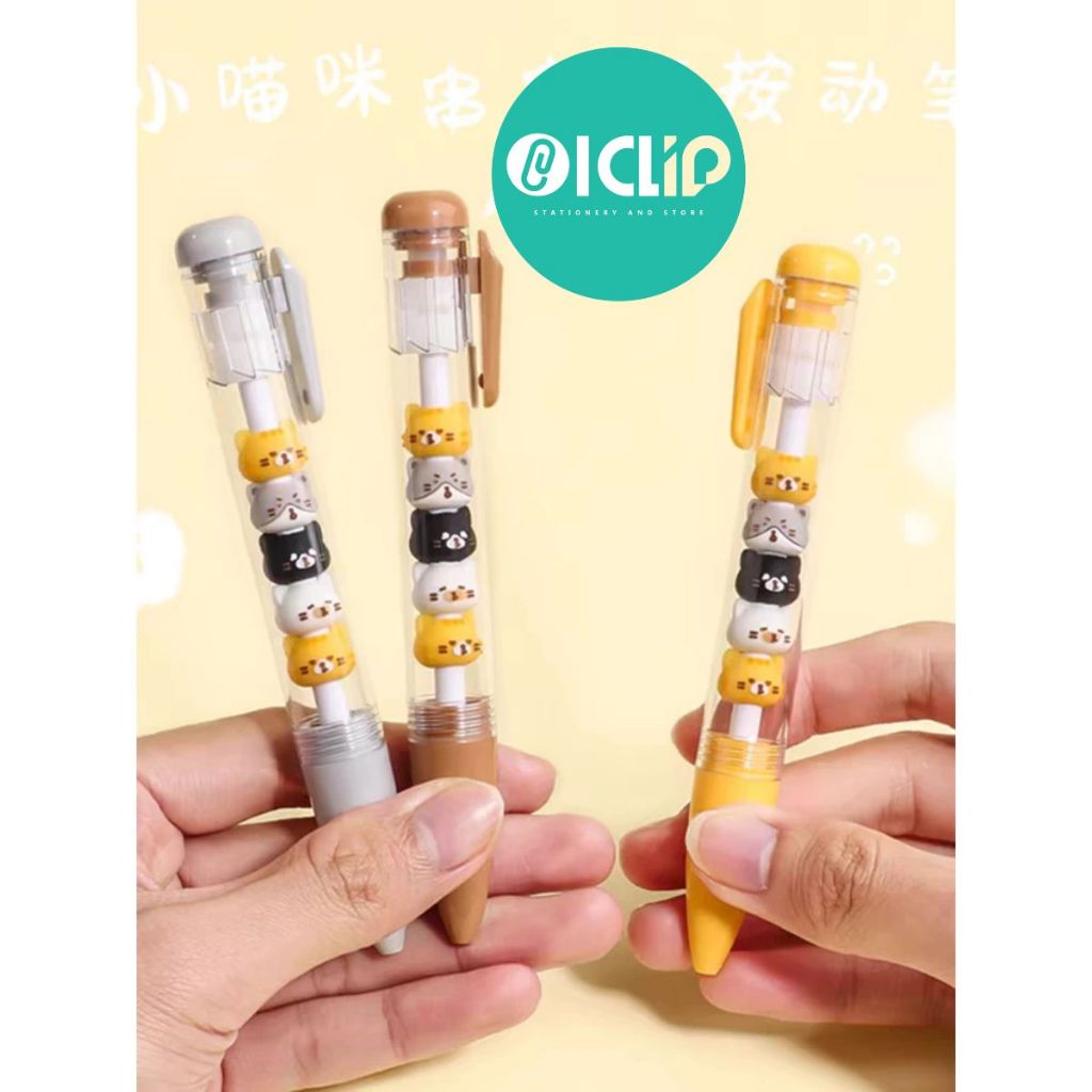 

ICLIPSTATIONERY pulpen fancy cat bermotif