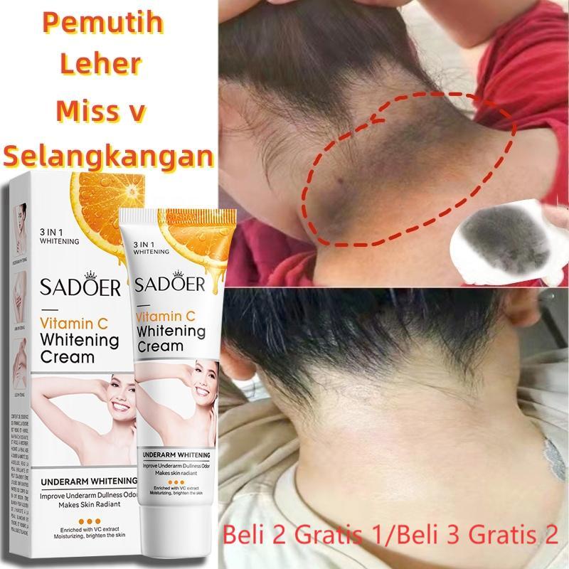Krim Pemutih Ketiak Krim Pemutih Leher dapat digunakan pada area intim seperti ketiak dan lutut, ser