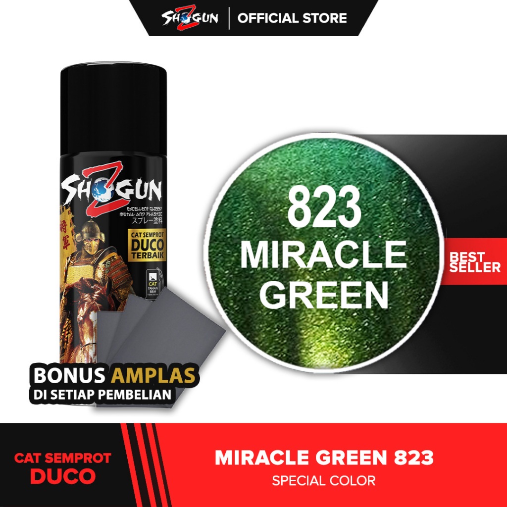 Cat Semprot Bunglon Shogun Z Miracle Green 823 - Cat Bunglon Hijau