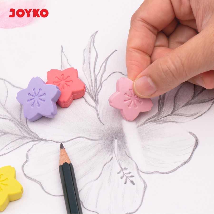 

Penghapus Pensil Joyko ER-142 Sakura Flower Original (1 SET) / Penghapus Joyko Bunga Sakura ER142 / Penghapus Fancy