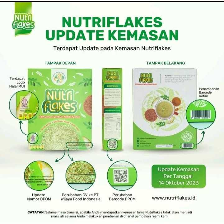

NUTRIFLAKES Sereal Umbi Garut Mencegah Maag & Lambung Premium Original