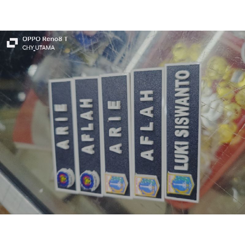 

NAME TAG / NAMA DADA / NAME TAG TIMBUL PAKE LOGO