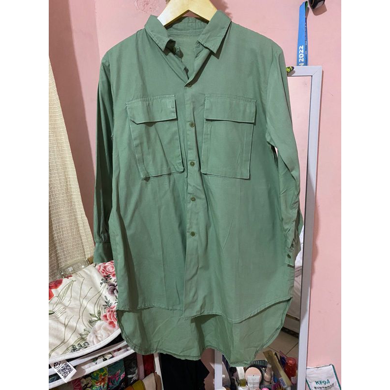 preloved green tunik
