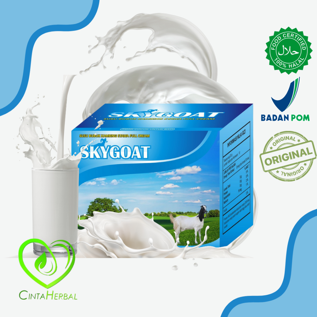 

Sky Goat Susu Kambing Etawa Bubuk Full Cream | SkyGoat Original Kemasan Box