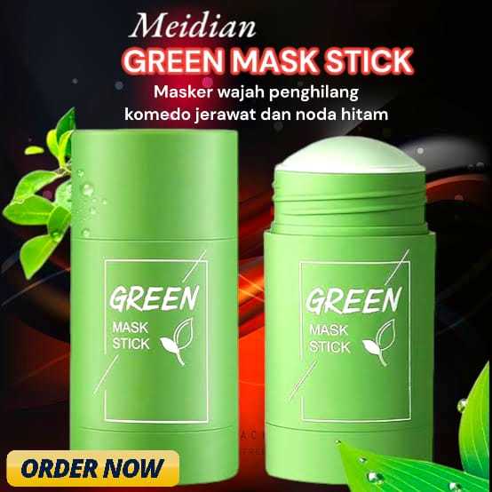 Green Mask Stick Original 100% / Meidian Green Mask Stick / Masker Green Tea / Green Mask Stik / Gre