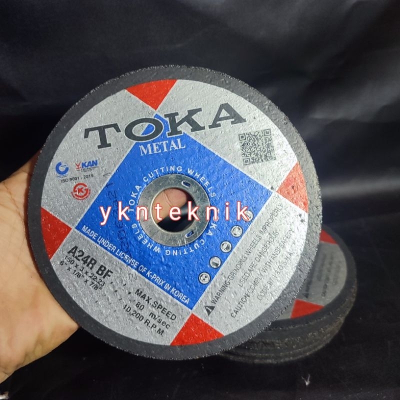 mata gerinda potong besi 6 7 inch pisau gerinda potong besi baja TOKA