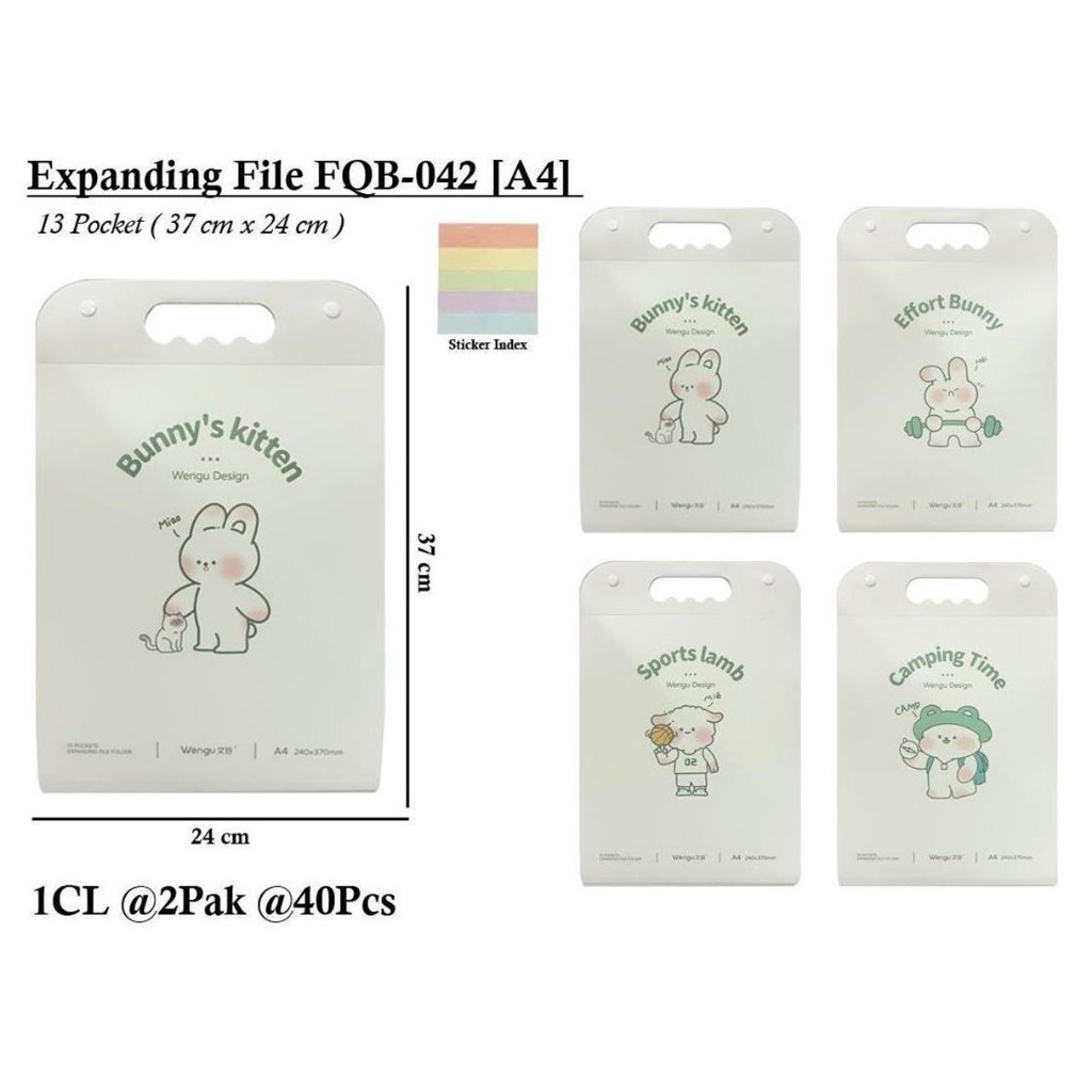 

WENGU EXPANDING FILE 13 POCKET FOLDER A4 -13 KANTUNG FILE ORIGINAL Fqb-042-A4