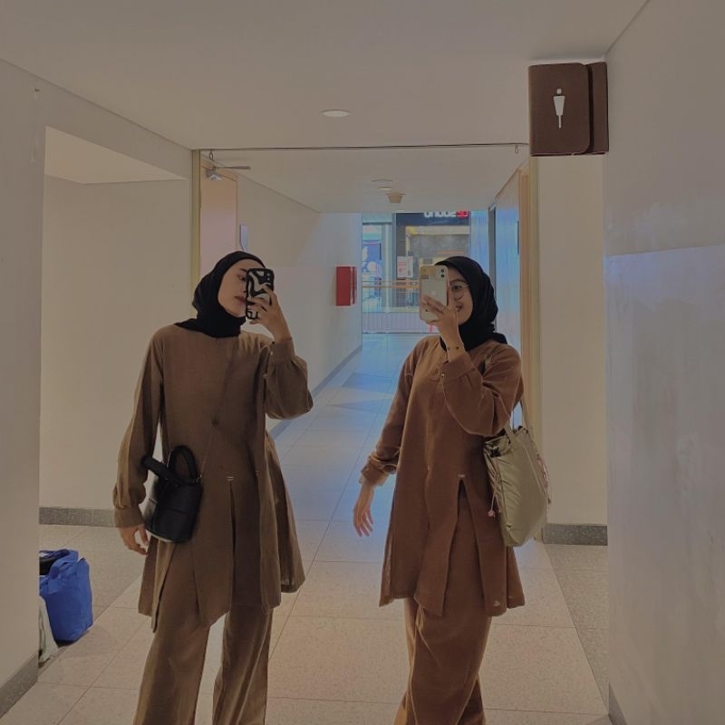 Luna set by YARRA | Setelan wanita | Setelan wanita linen | Oneset linen | one set wanita | One Set 