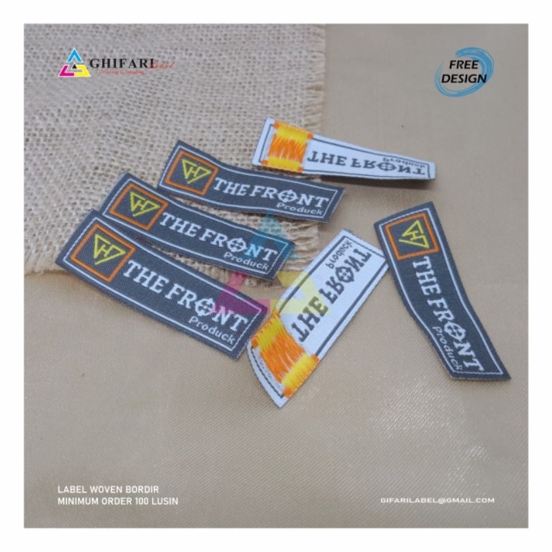 

1x4 cm woven bordir / woven damask / label hijab / label baju anak/ label distro