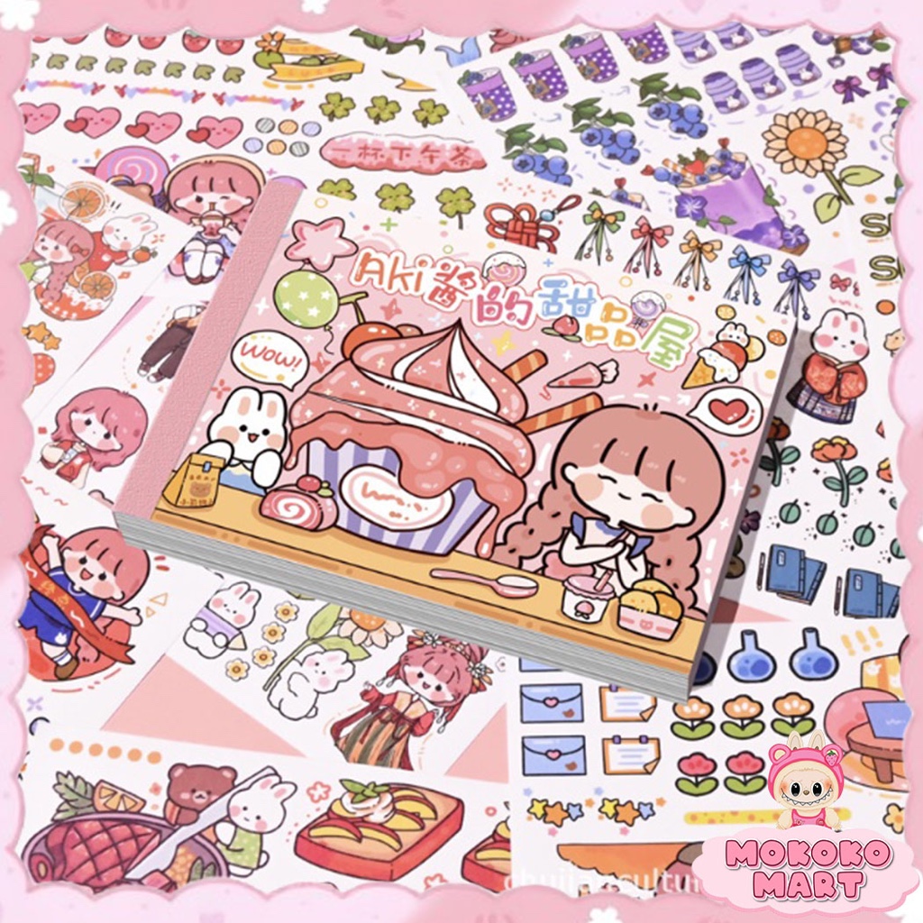 

MM Buku Stiker Kreatif Aesthetic Buat Jurnal Koleksi Stiker Anti Air Waterproof Stiker DIY - TLD44