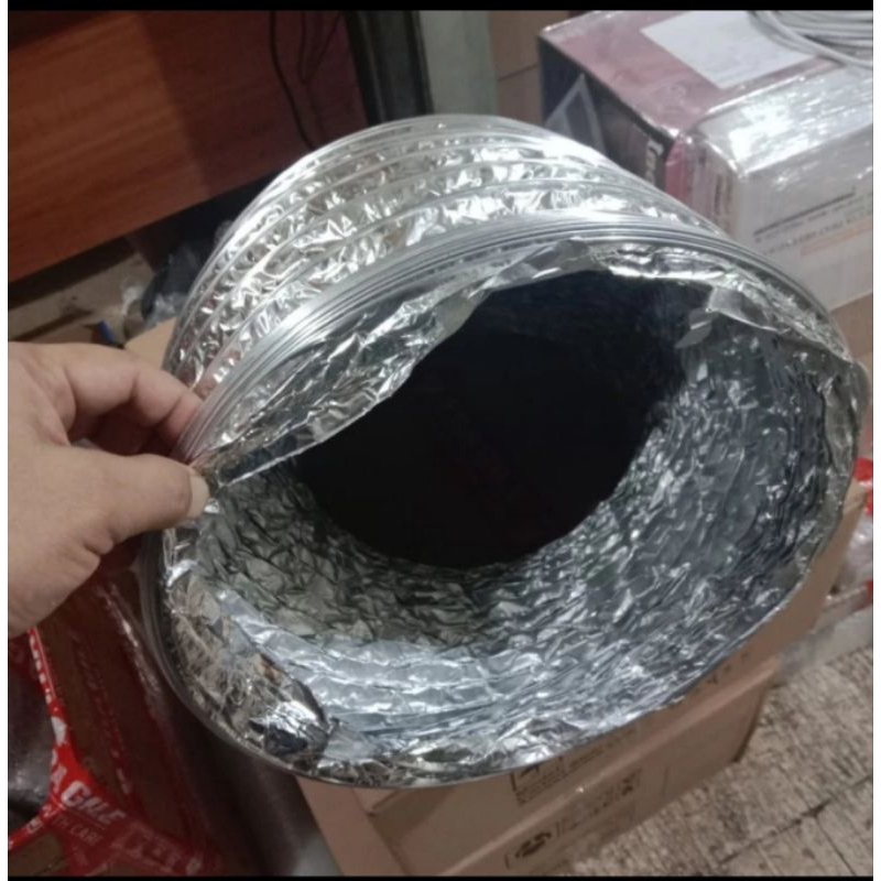 Flexible ducting 14 inch / flexible cerobong / pipa aluminium foil