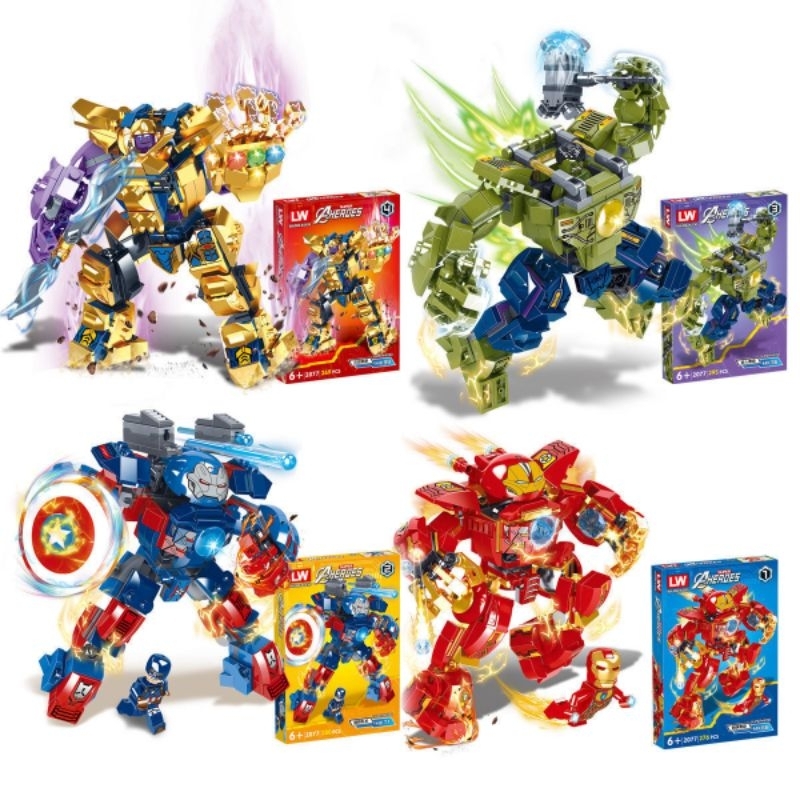 mainan anak Hulkbuster big figure LW2077 ironman marvel avengers hulk buster captain america thor hu